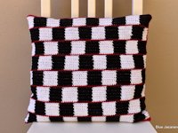 Blue Jacaranda Crochet Illusion Cushion